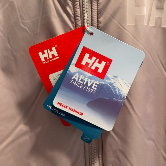 Helly Hansen Champ Pink Reversible Hooded Jacket Girls Size Large NWT - Picture 8 of 11
